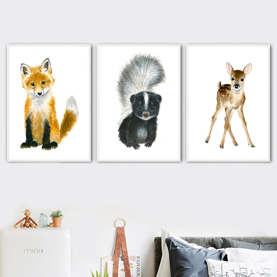 Baby Nursery Giraffe - Elephant Fox ZEBRA ยีราฟเสือดาว Lion Nursery