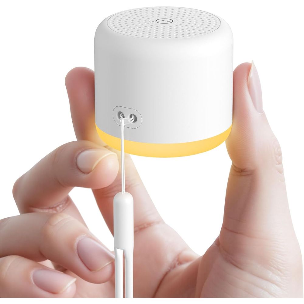 Baby Sound Machine White - เครื่องเสียงไวท์นอยส์พร้อมไฟกลางคืน, เครื่องเสียงพกพา 18 เสียงผ่อนคลายสำหรับเด็กและผู้ใหญ่, เครื่องเสียงขนาดเล็กสำหรับการเดินทาง