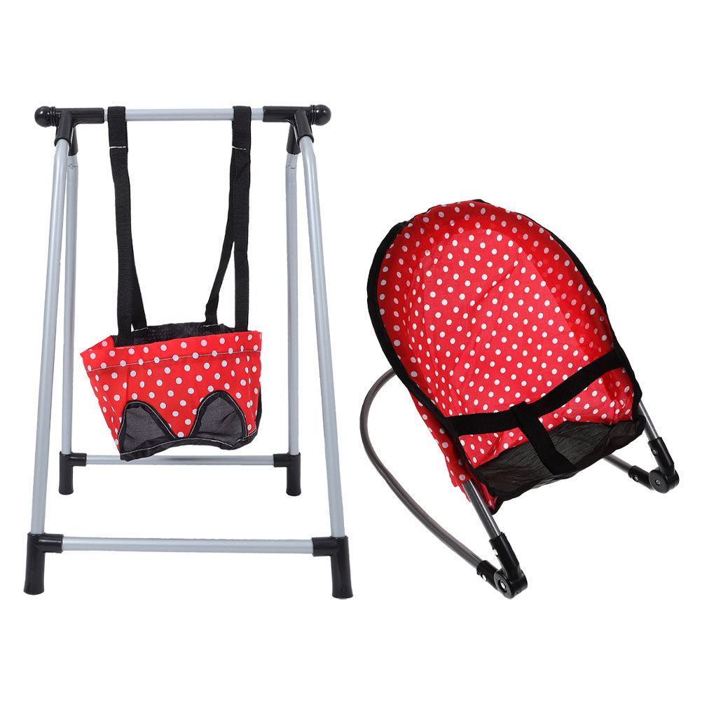 Baby Nursery Chair - ชุดเก้าอี้โยกแบบสมจริงสำหรับเด็ก ช่วยส่งเสริมพัฒนาทักษะการดูแล โครงเหล็กแข็งแรง เหมาะสำหรับห้องเด็ก