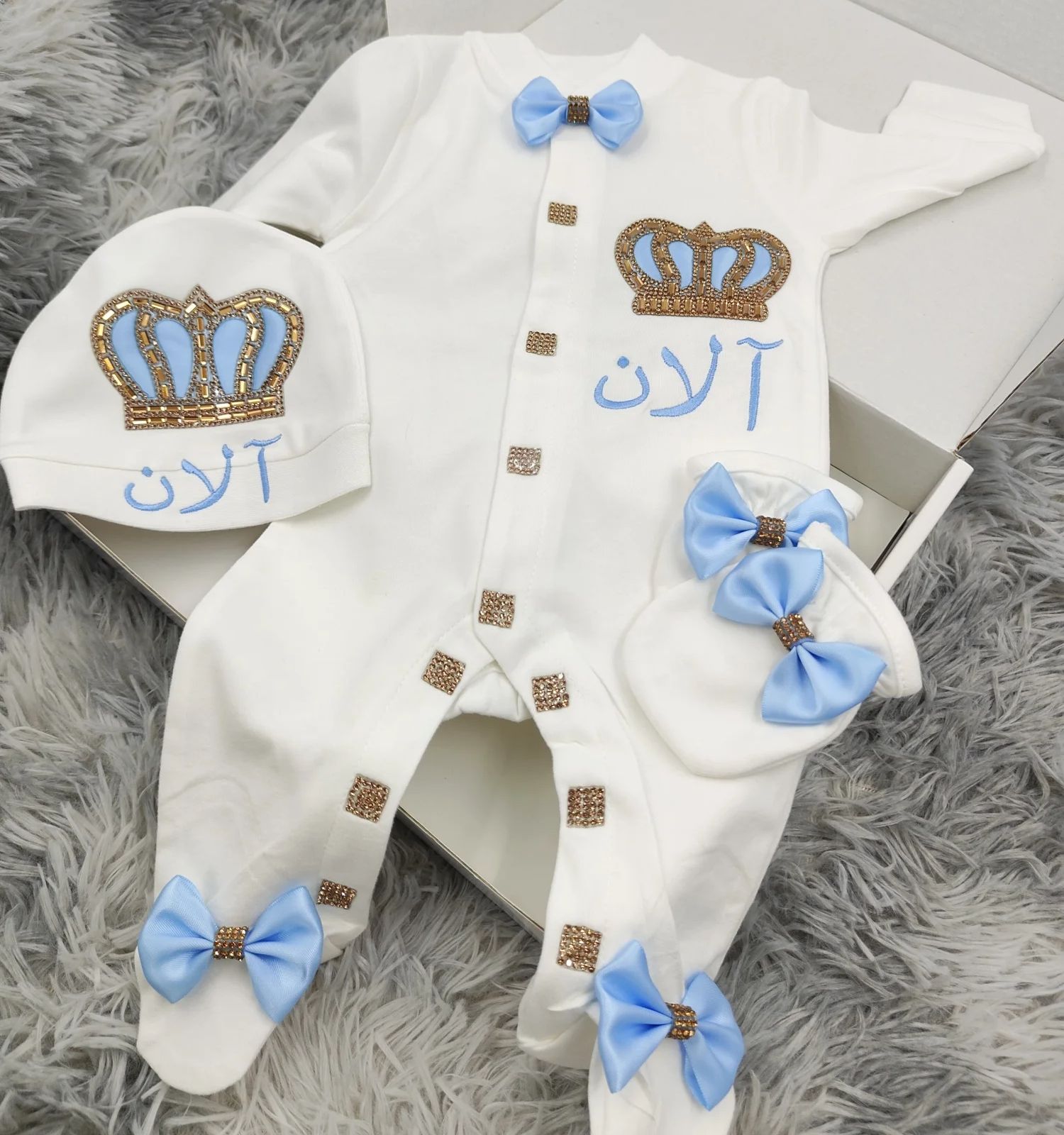 Baby Nursery Outfits - Dollbling Pearly Crown Onederful Boho เนอสเซอรี่วันเกิดสาว