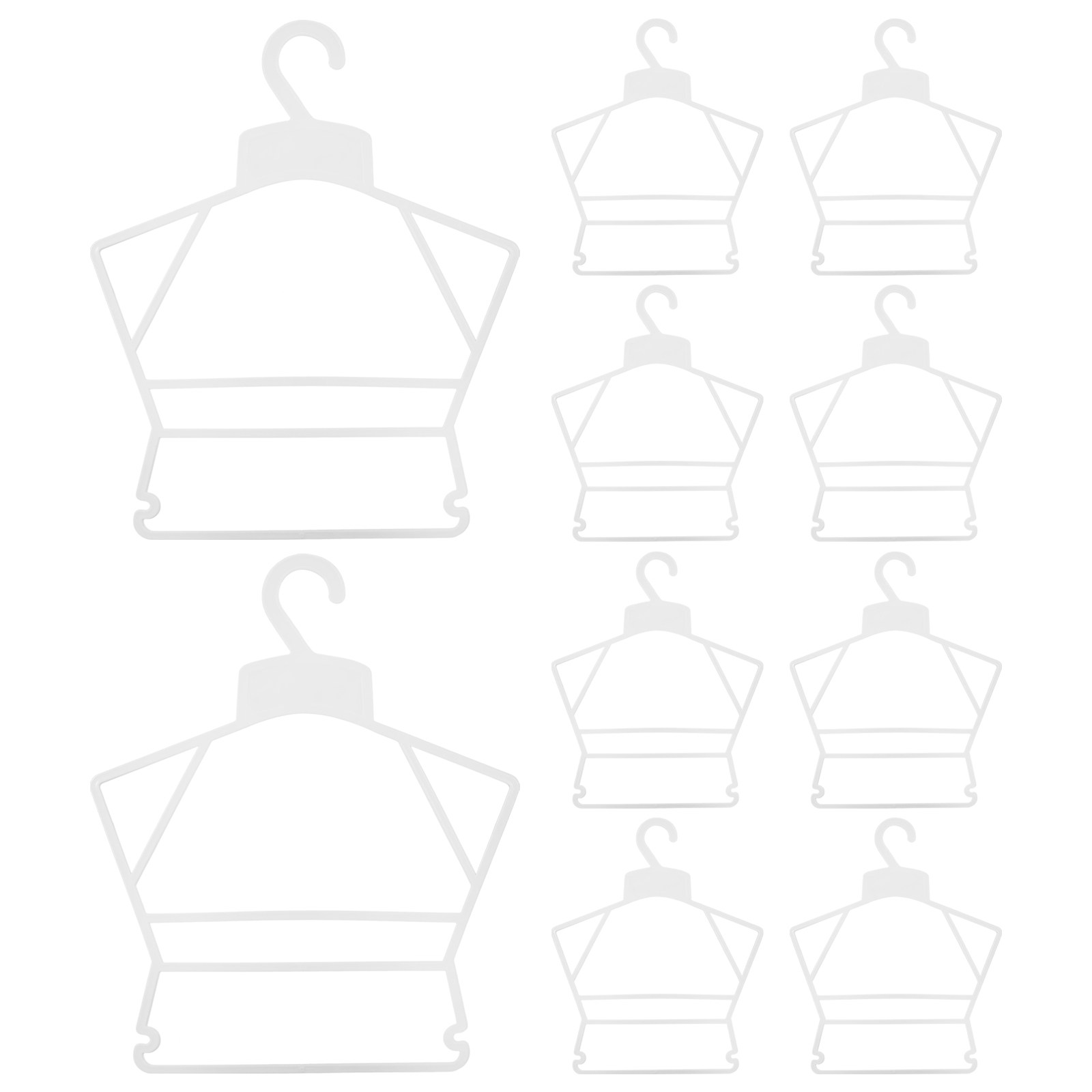 Closet Organizer Baby - ไม้แขวนเสื้อเด็กพลาสติกแข็งแรงทนทาน 10 ชิ้น ชั้นวางจัดระเบียบตู้เสื้อผ้า ออกแบบมาเพื่อการจัดเก็บเสื้อผ้าเด็กที่ปลอดภัย สวยงาม
