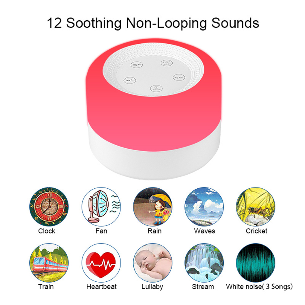 Baby Sound Machine White - Baby White Noise Machine จุกนมหลอกปรับ Night
