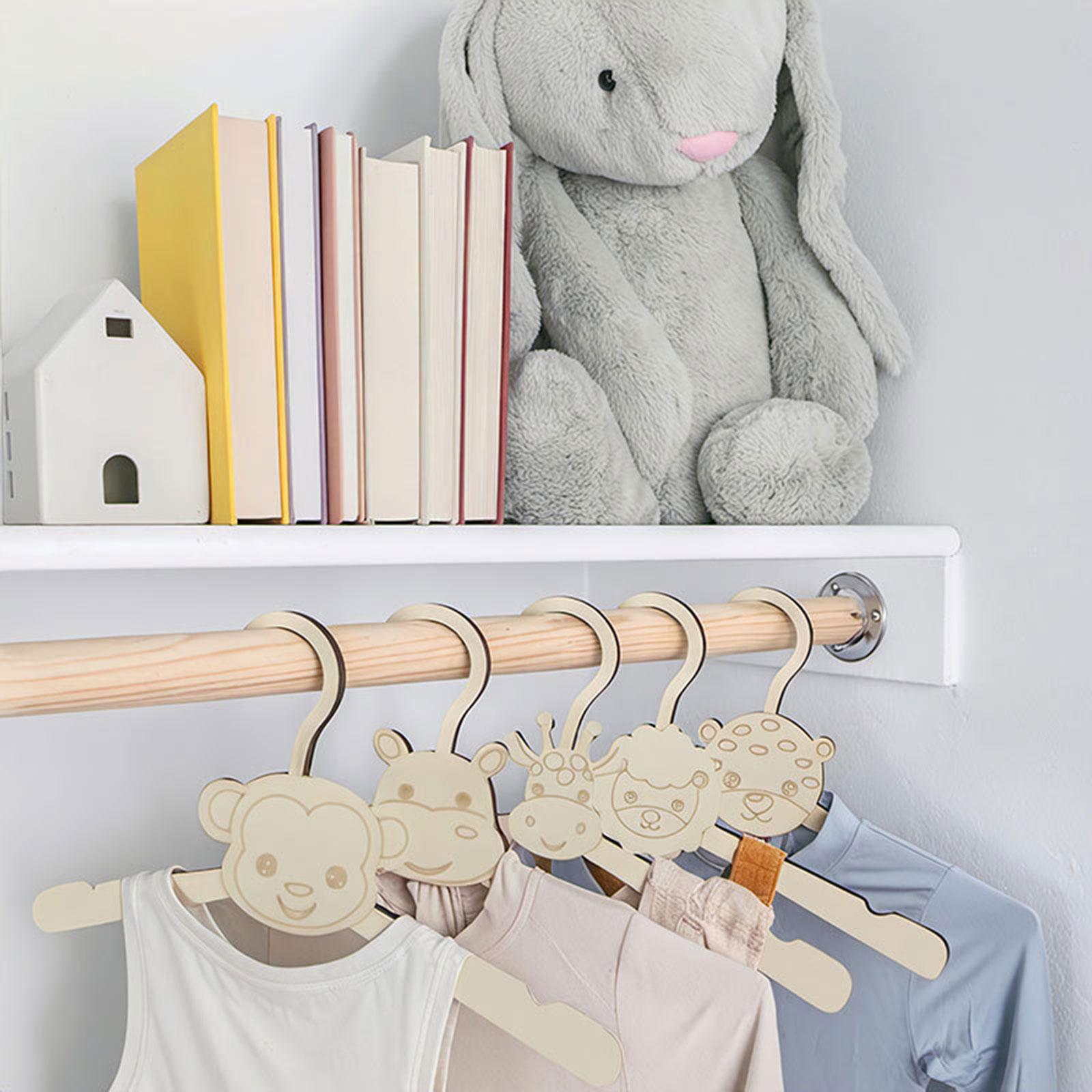 Closet Organizer Baby - ไม้แขวนเสื้อเด็ก รูปทรงสัตว์ ทำจากไม้ แข็งแรง ทนทาน ใช้จัดระเบียบตู้เสื้อผ้าสำหรับเด็ก