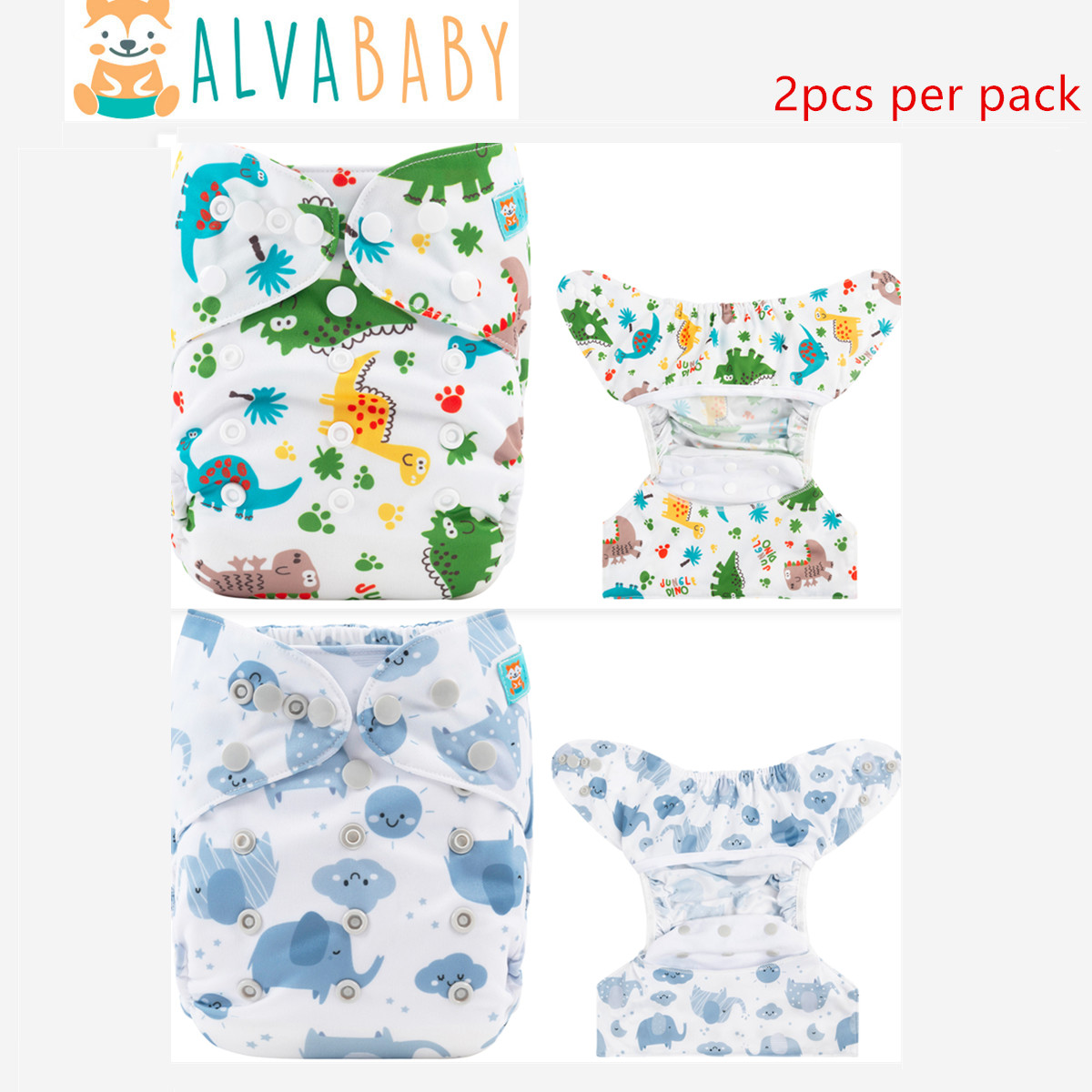 Diaper Pail Odor - ผ้าอ้อมเด็กแบบผ้า 2 ชิ้น ผ้าอ้อมเด็กแบบกันน้ำ ผ้าอ้อมเด็กแบบใช้ซ้ำได้ ผ้าอ้อมเด็กแบบปรับได้