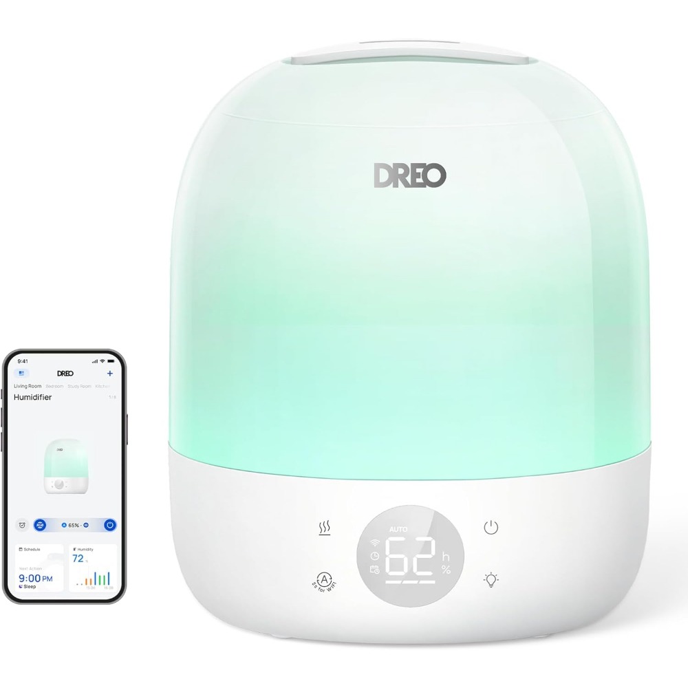 Baby Nursery Humidifier - เครื่องเพิ่มความชื้นอัจฉริยะสำหรับเด็กทารกและพืช, ใช้งานได้ 30 ชั่วโมง, เสียงรบกวน 28