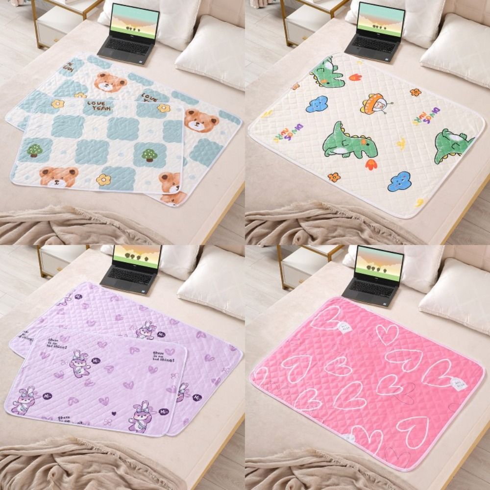 Diaper Pail Odor - กันน้ําล้างทําความสะอาดได้ที่นอนปัสสาวะสําหรับทารกเด็กวัยหัดเดินน่ารักการ์ตูนเตียง Protector ผ้าอ้อมผ้าปูที่นอนปัสสาวะผ้า Breathable
