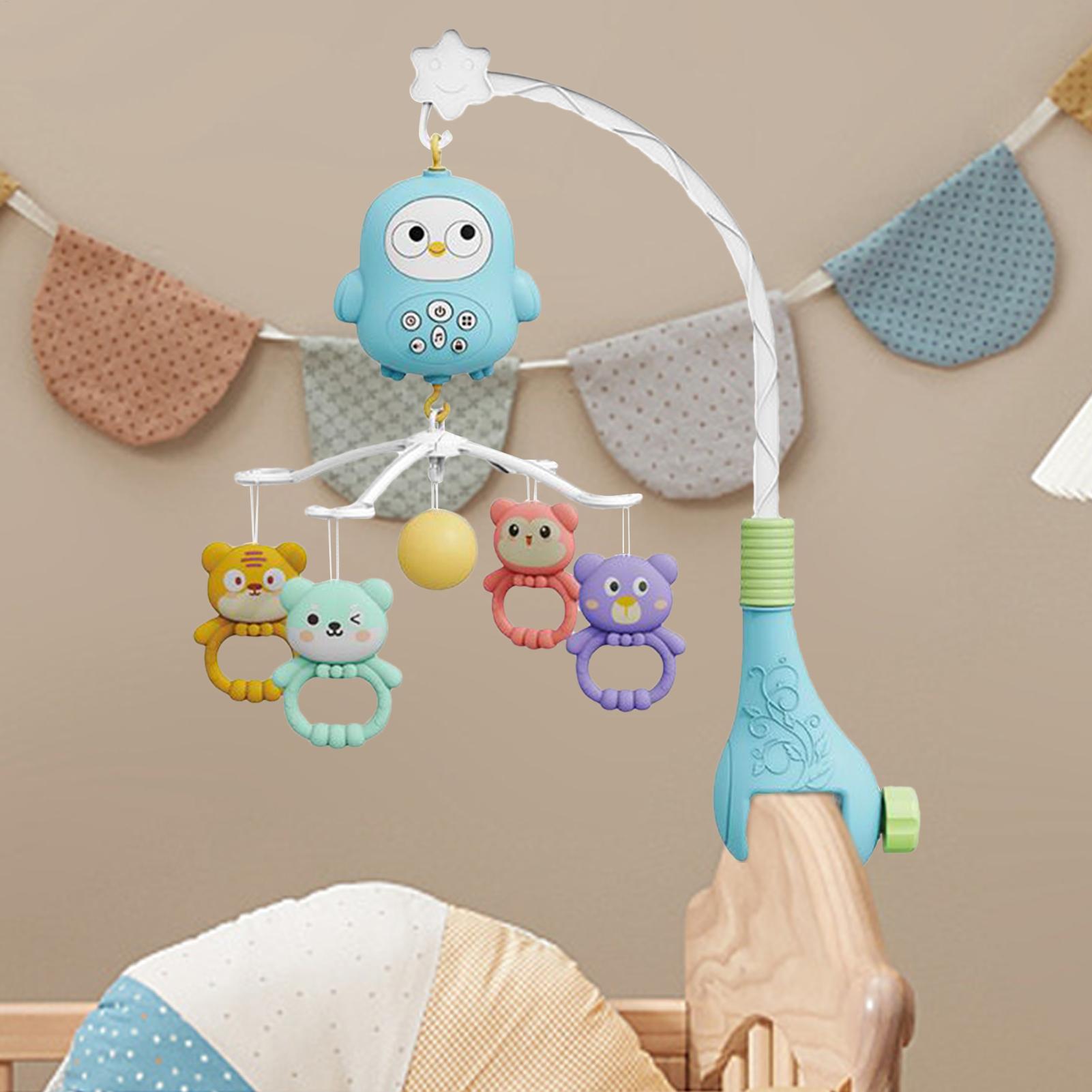 Baby Nursery Music - โทรศัพท์มือถือสําหรับเปลเด็กดนตรีเปลของเล่นมือถือที่มีไฟแบบพกพาเด็กวัยหัดเดิน Bassinet Rattle Bed Bell สําหรับเนอสเซอรี่ข้างเตียง