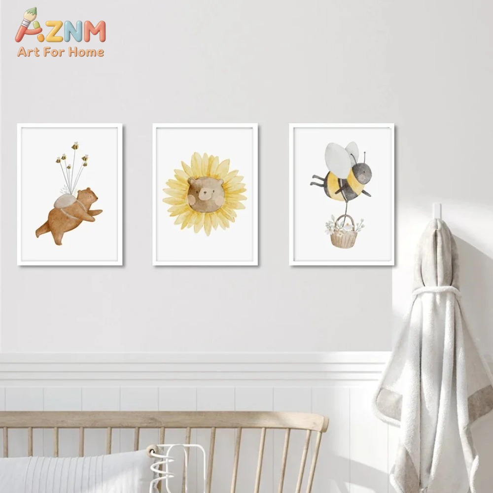 AZNM สีน้ำหมีสุนัขจิ้งจอกสัตว์ - Baby Nursery Home บทวิจารณ์และราคา