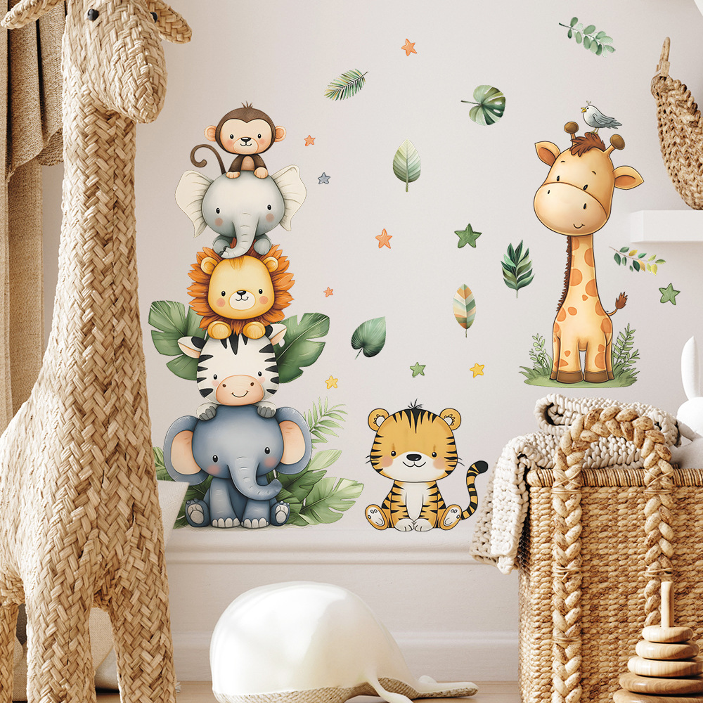 Boho สัตว์ป่าสติ๊กเกอร์ติดผนัง - Baby Nursery Giraffe บทวิจารณ์และราคา