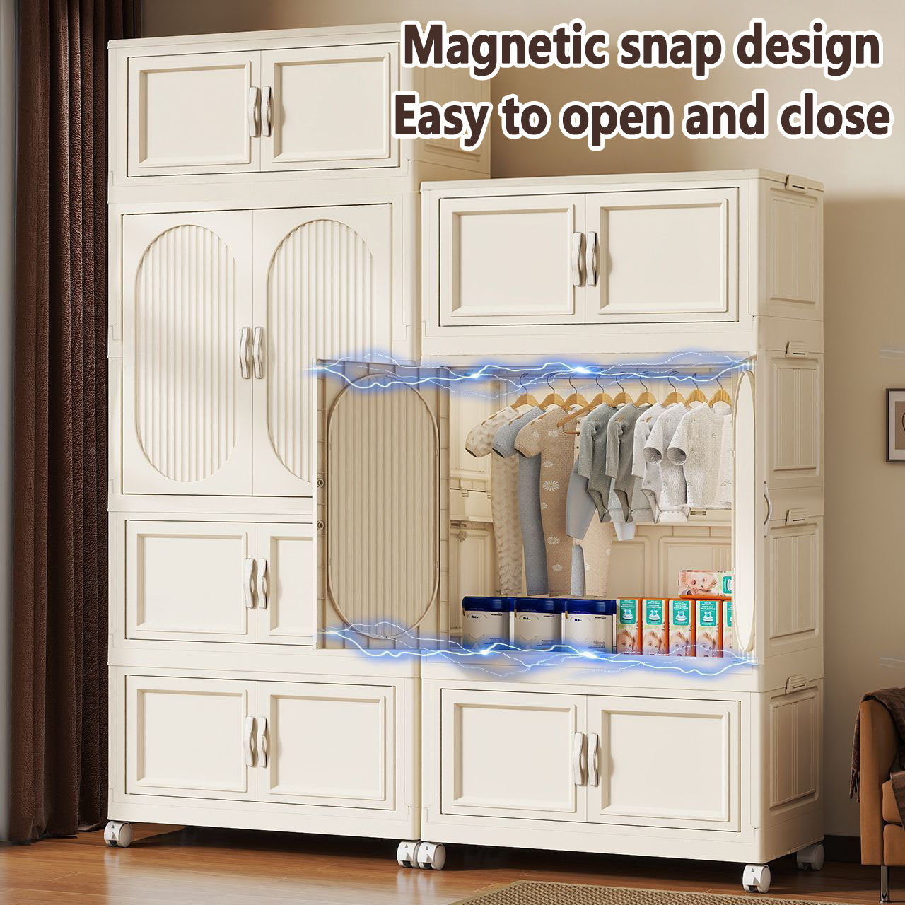 ตู้เสื้อผ้าเด็กแบบพับได้ ตู้เก - Closet Organizer Baby บทวิจารณ์และราคา