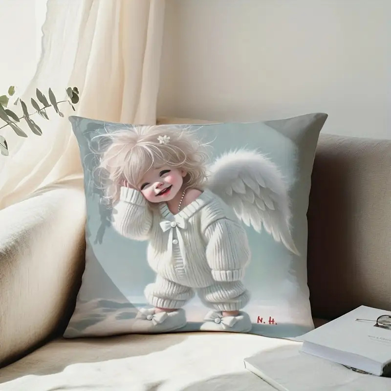 ปลอกหมอนอิงรูปนางฟ้ายิ้ม 2 มิต - Baby Nursery Outfits บทวิจารณ์และราคา