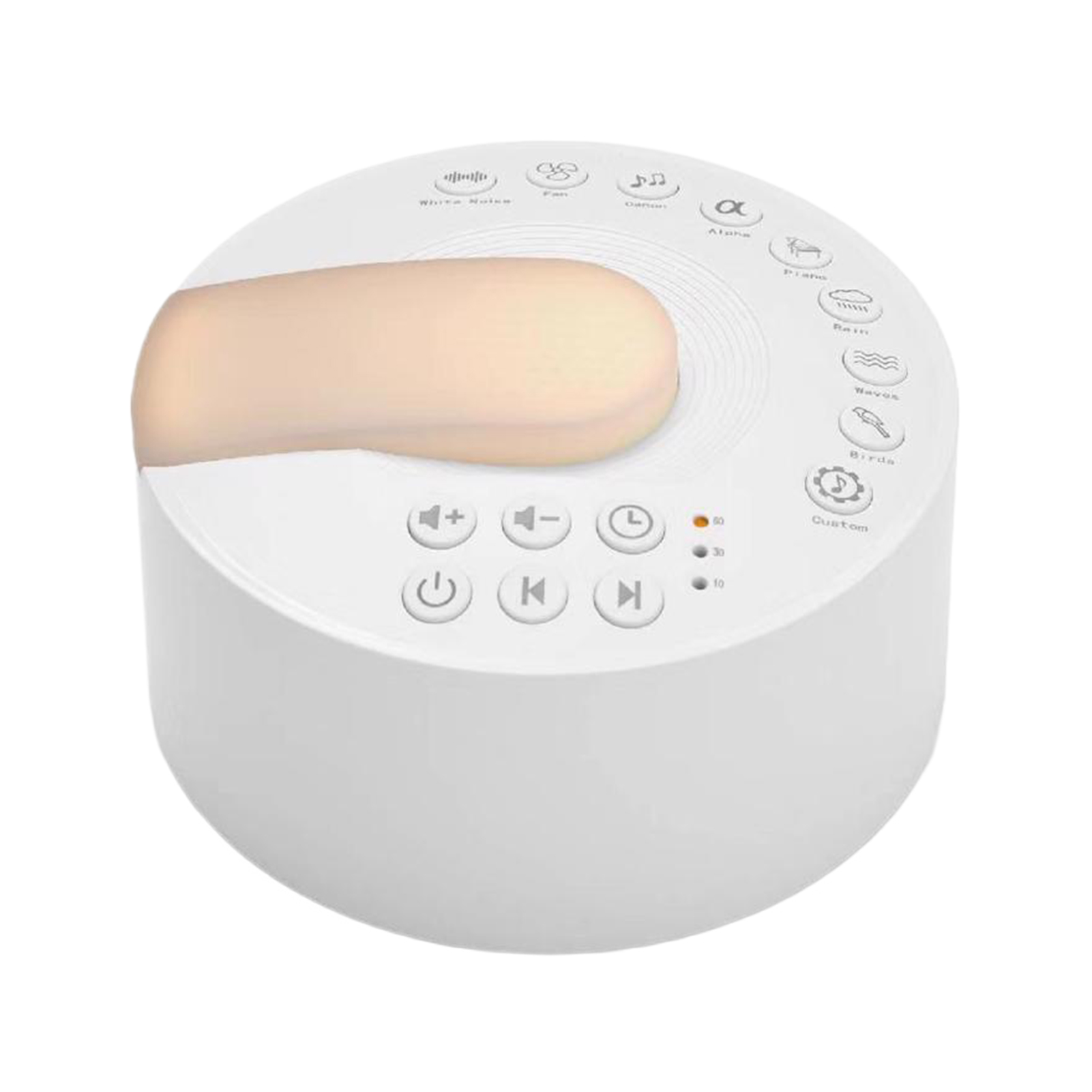 เครื่องเสียงสีขาวแบบชาร์จไฟได้ - Baby Sound Machine White บทวิจารณ์และราคา