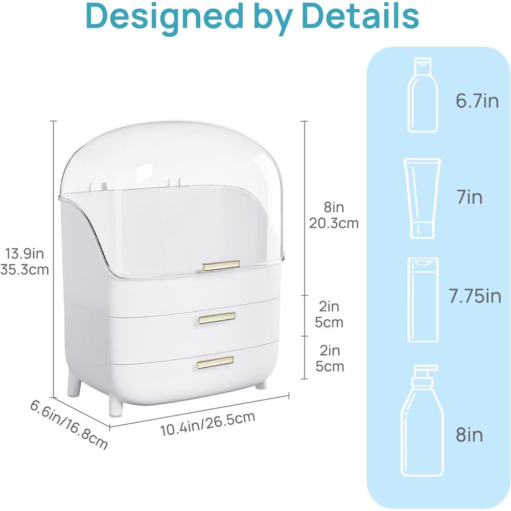 ที่จัดเก็บเครื่องสำอางและผลิตภ - Drawer Dresser White บทวิจารณ์และราคา