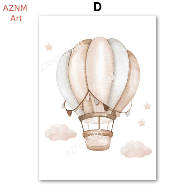 โปสเตอร์รูปช้าง บอลลูน สายรุ้ง - Baby Nursery Home บทวิจารณ์และราคา