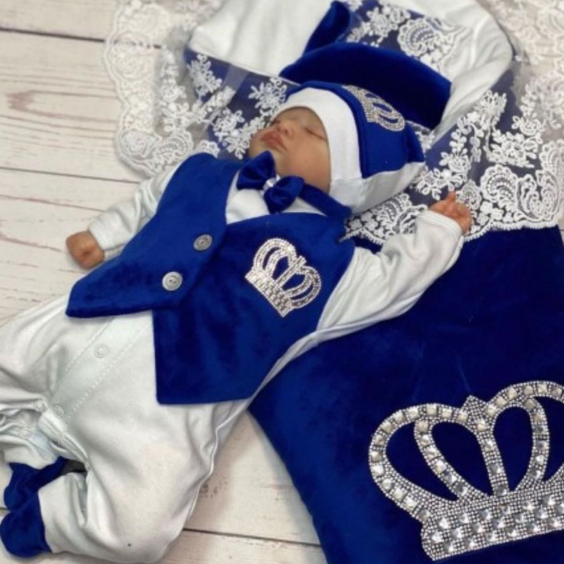 Dollbling Royal Blue Velvet ชุ - Baby Nursery Outfits บทวิจารณ์และราคา