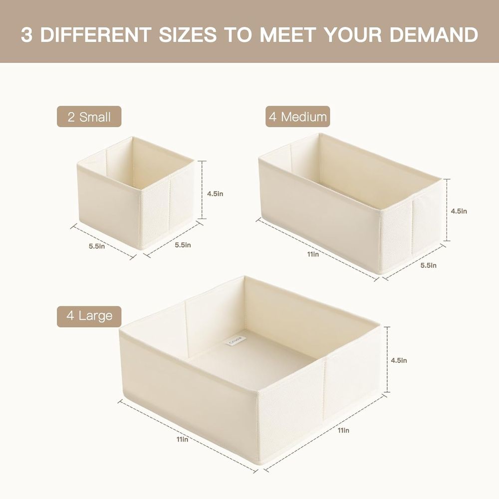 กล่องจัดระเบียบลิ้นชัก 10 ชิ้น - Closet Organizer Baby บทวิจารณ์และราคา
