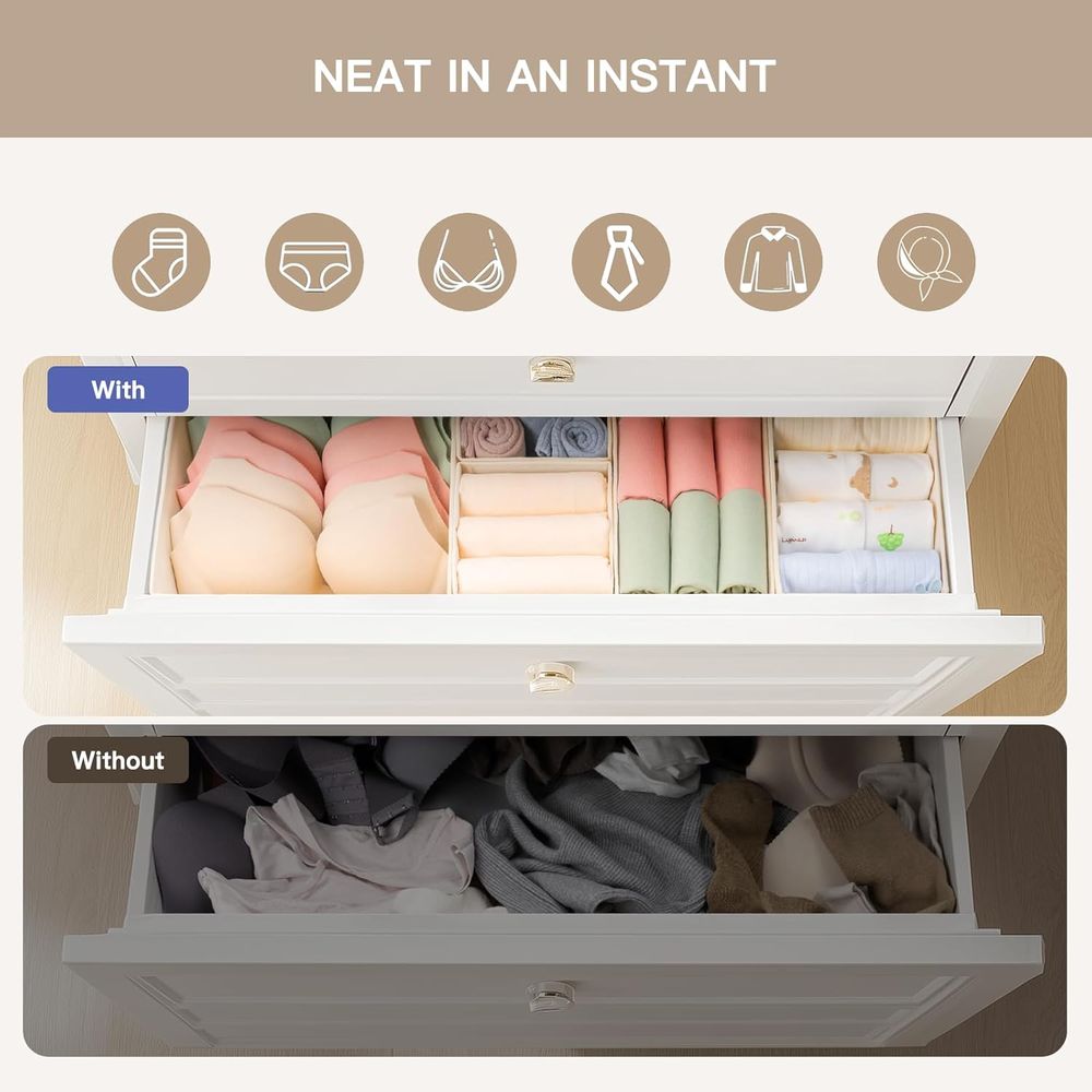 กล่องจัดระเบียบลิ้นชัก 10 ชิ้น - Closet Organizer Baby บทวิจารณ์และราคา