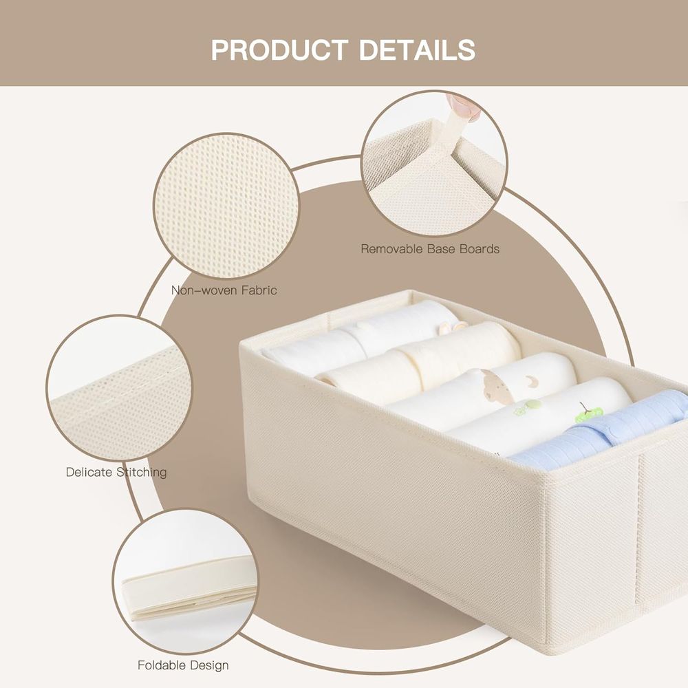 กล่องจัดระเบียบลิ้นชัก 10 ชิ้น - Closet Organizer Baby บทวิจารณ์และราคา