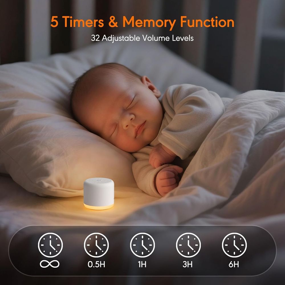 เครื่องเสียงไวท์นอยส์พร้อมไฟกล - Baby Sound Machine White บทวิจารณ์และราคา