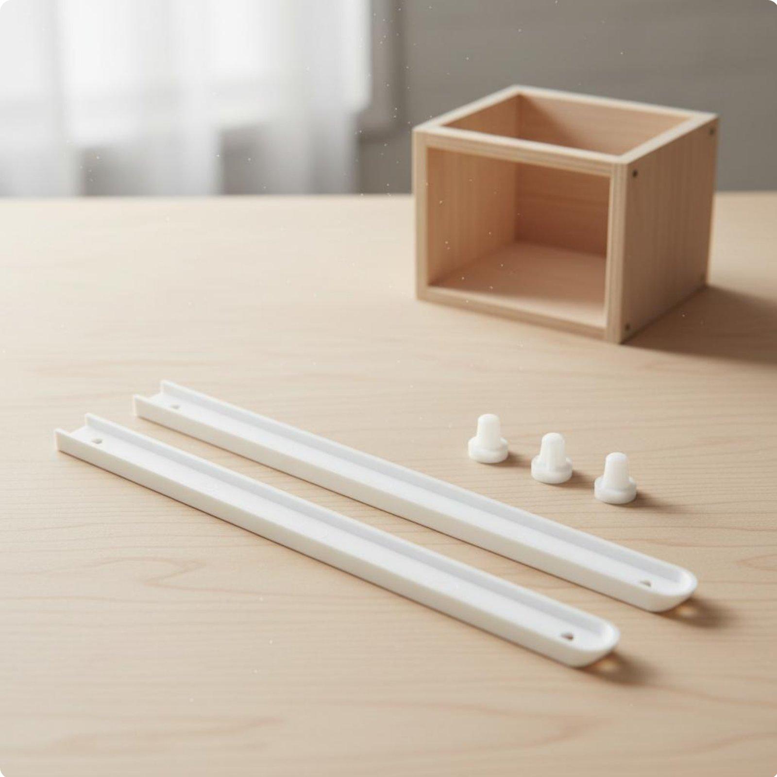 รางลิ้นชักสีขาว ขนาด 19x15 มม. - Drawer Dresser White บทวิจารณ์และราคา