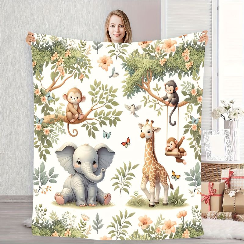 VIKAMA ผ้าห่มเด็กสัตว์ป่าสีน้ำ - Baby Nursery Giraffe บทวิจารณ์และราคา