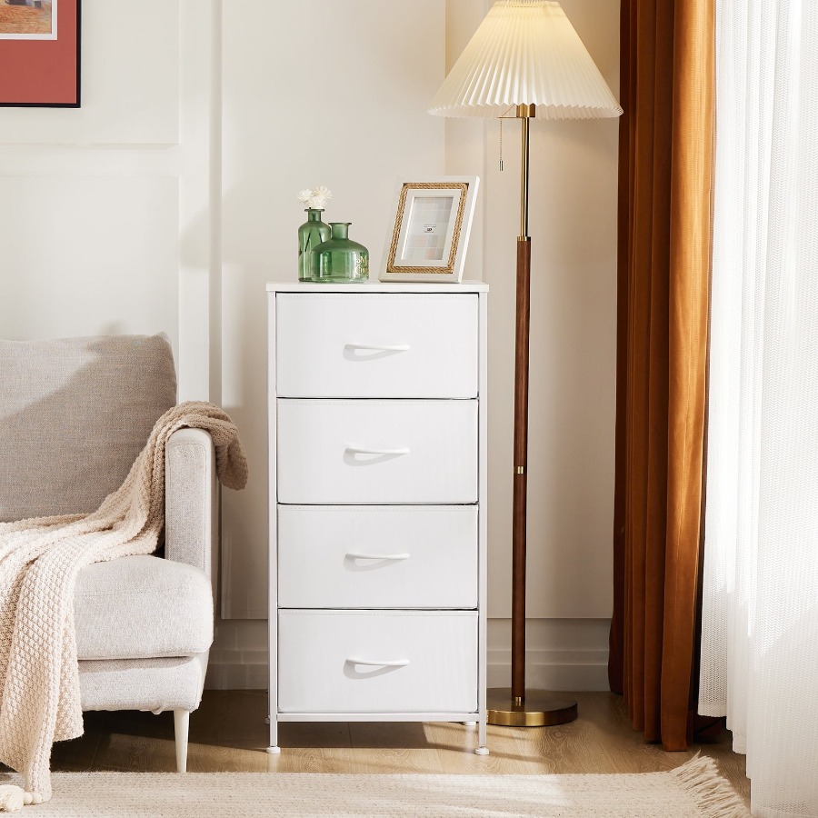 ตู้เก็บของผ้า 4 ลิ้นชัก สำหรับ - Drawer Dresser White บทวิจารณ์และราคา