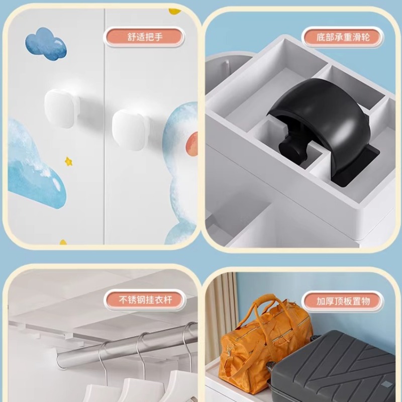 ตู้เสื้อผ้าเด็กการ์ตูนน่ารัก | - Baby Nursery Wardrobe บทวิจารณ์และราคา