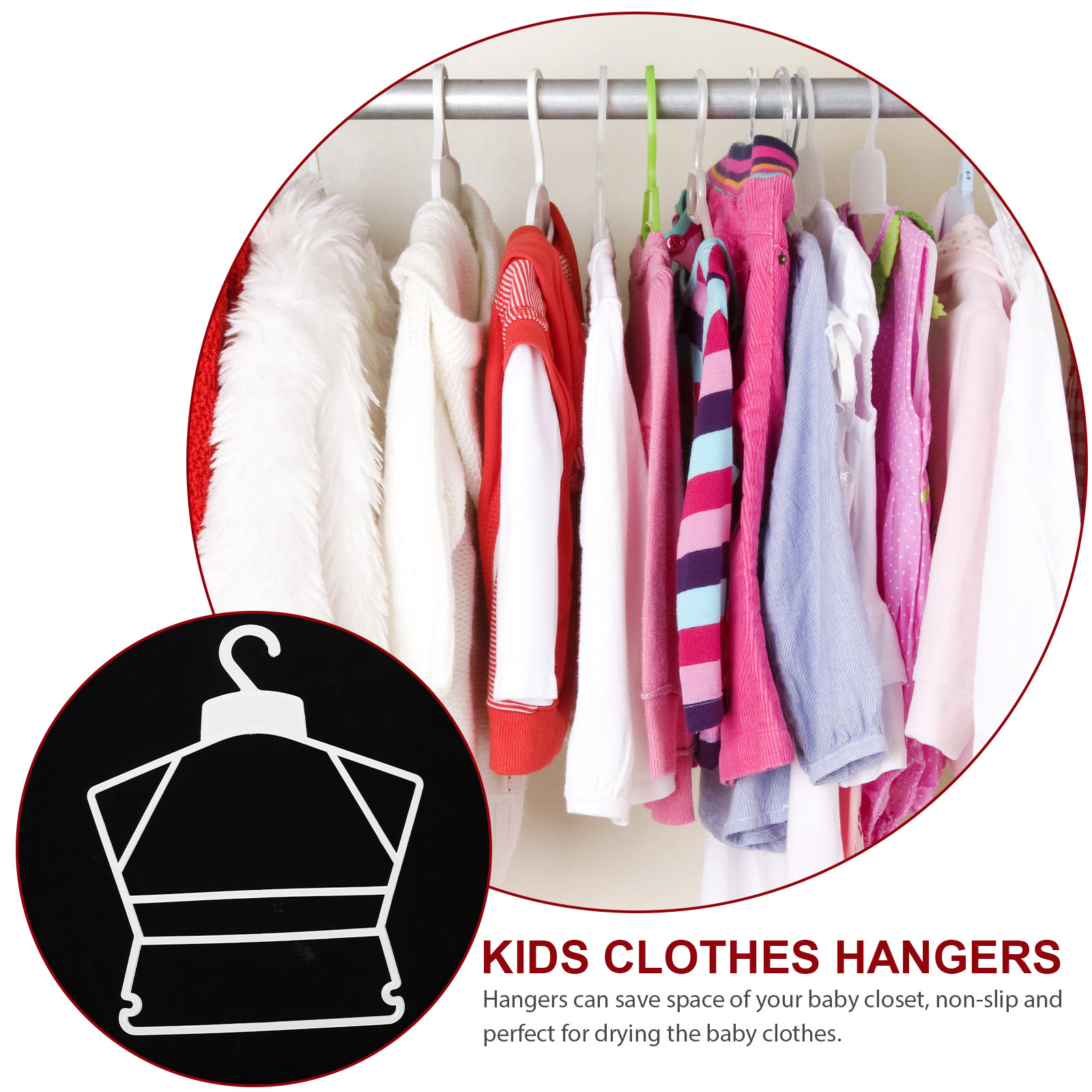 ไม้แขวนเสื้อเด็กพลาสติกแข็งแรง - Closet Organizer Baby บทวิจารณ์และราคา