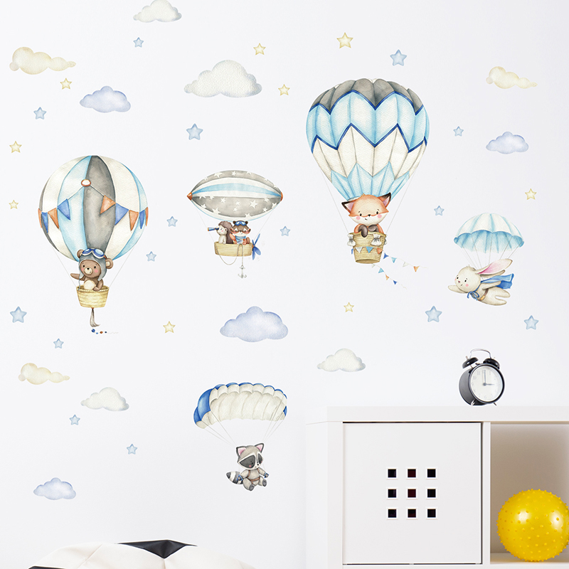 การ์ตูนสัตว์น่ารัก Hot Air บอล - Baby Nursery Home บทวิจารณ์และราคา