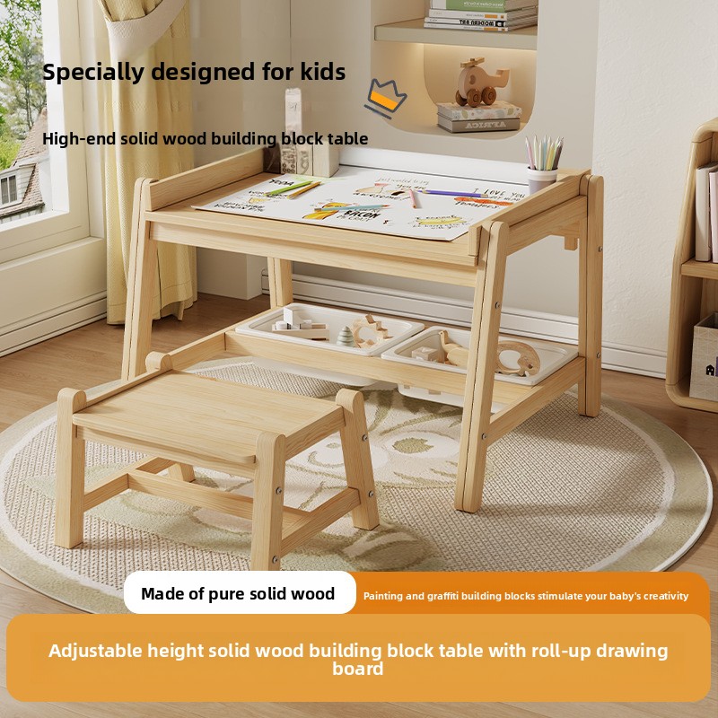 โต๊ะและเก้าอี้ไม้เนื้อแข็ง โต๊ - Baby Nursery Chair บทวิจารณ์และราคา