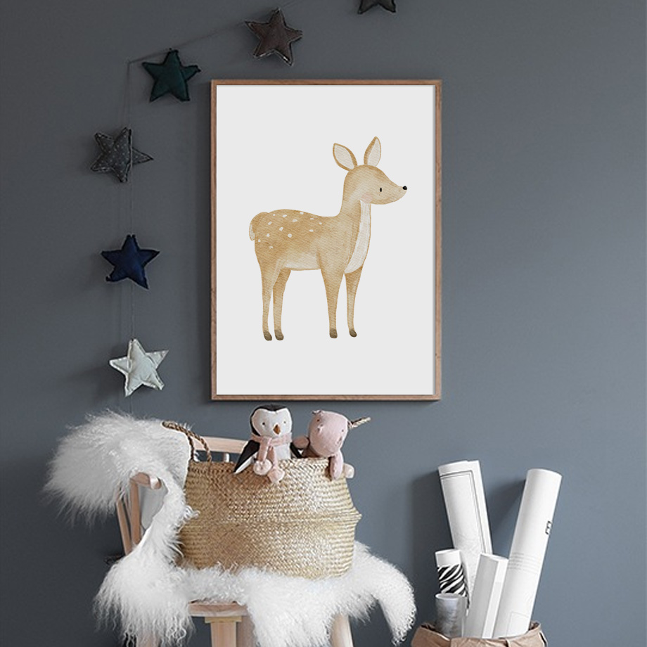 ภาพพิมพ์บนผ้าใบลายไดโนเสาร์ สิ - Baby Nursery Giraffe บทวิจารณ์และราคา