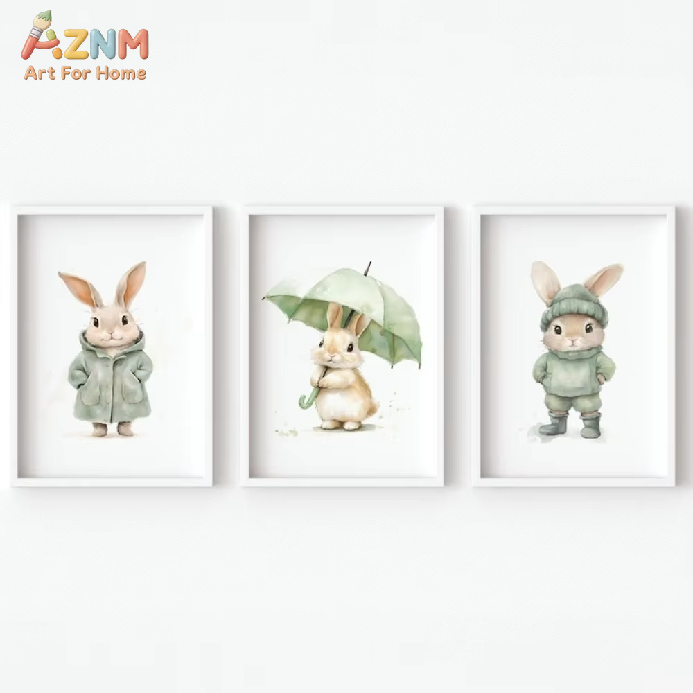 AZNM ชุดสีน้ำสีเขียว กระต่ายน้ - Baby Nursery Outfits บทวิจารณ์และราคา