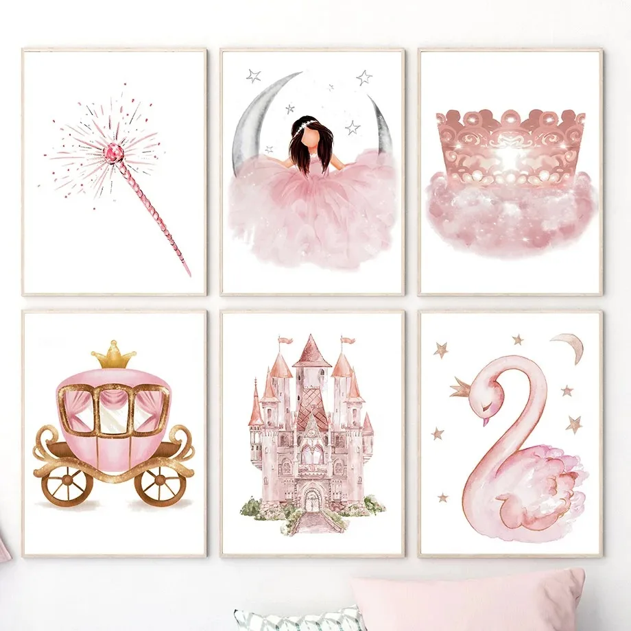 ภาพวาดบนผ้าใบ 2 มิติ ภาพพิมพ์ต - Baby Nursery Pink บทวิจารณ์และราคา