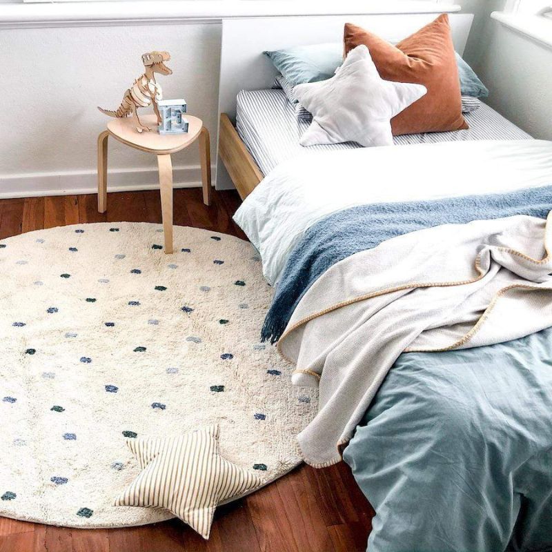พรมขนนุ่มลายจุดสำหรับห้องนั่งเ - Baby Nursery Mat บทวิจารณ์และราคา