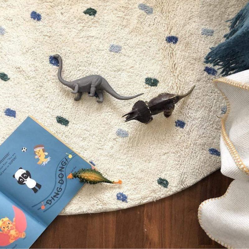 พรมขนนุ่มลายจุดสำหรับห้องนั่งเ - Baby Nursery Mat บทวิจารณ์และราคา