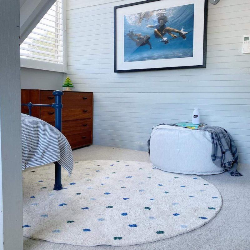 พรมขนนุ่มลายจุดสำหรับห้องนั่งเ - Baby Nursery Mat บทวิจารณ์และราคา