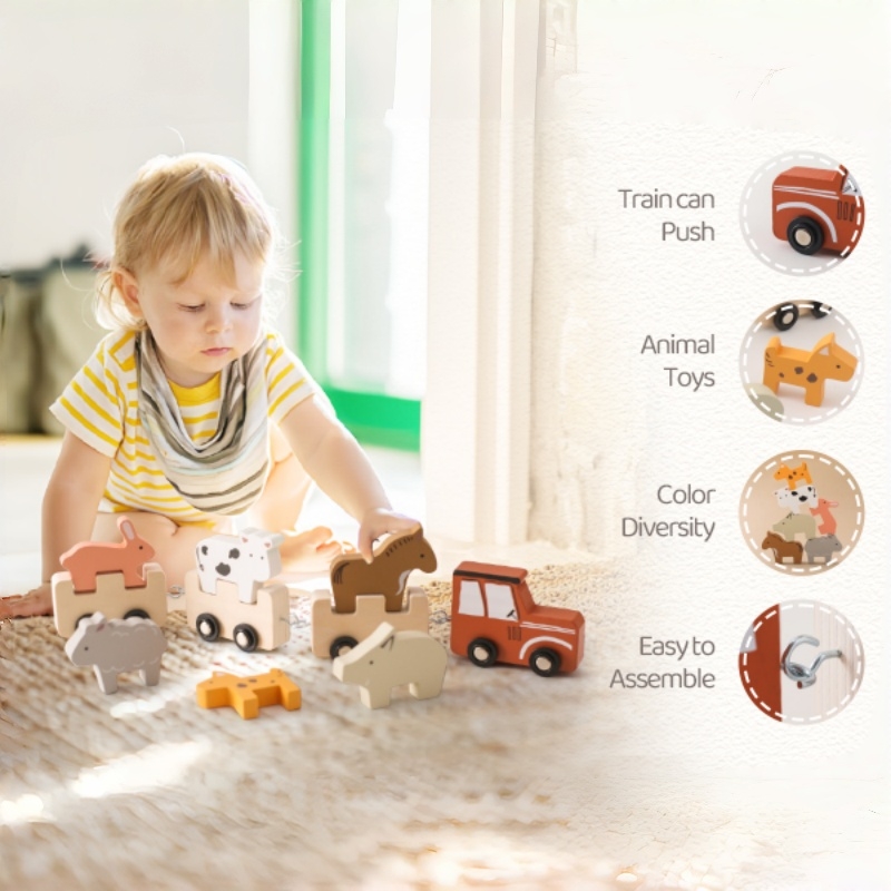 รถไฟไม้หลากสีสันพร้อมตุ๊กตาสัต - Baby Nursery Music บทวิจารณ์และราคา