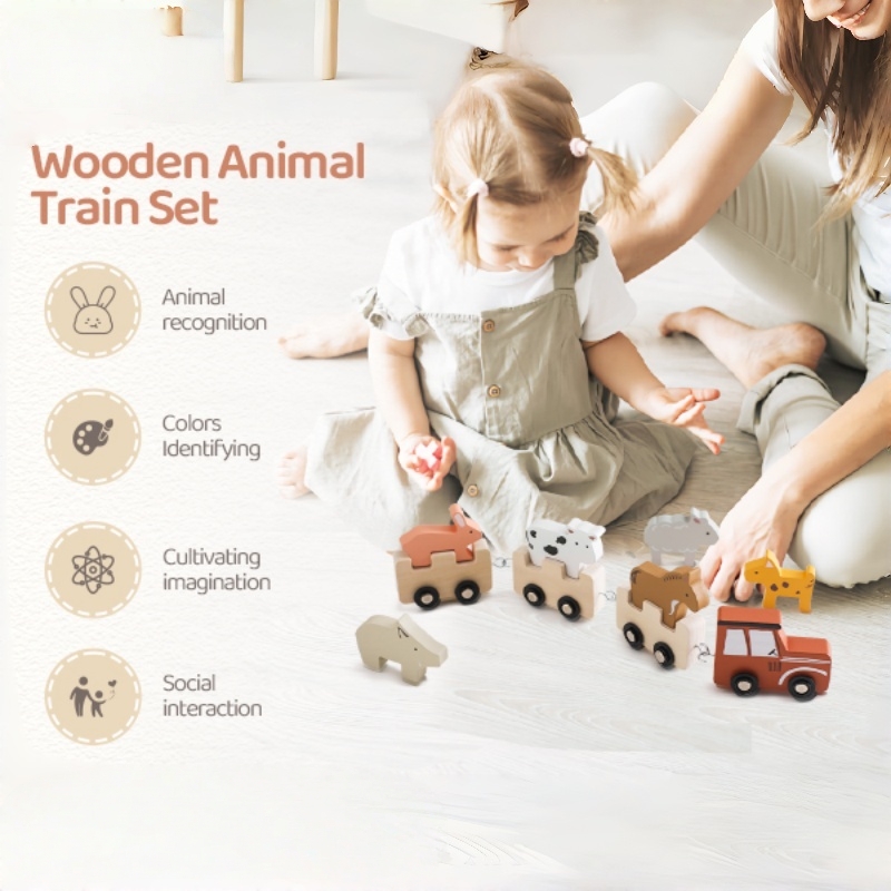 รถไฟไม้หลากสีสันพร้อมตุ๊กตาสัต - Baby Nursery Music บทวิจารณ์และราคา
