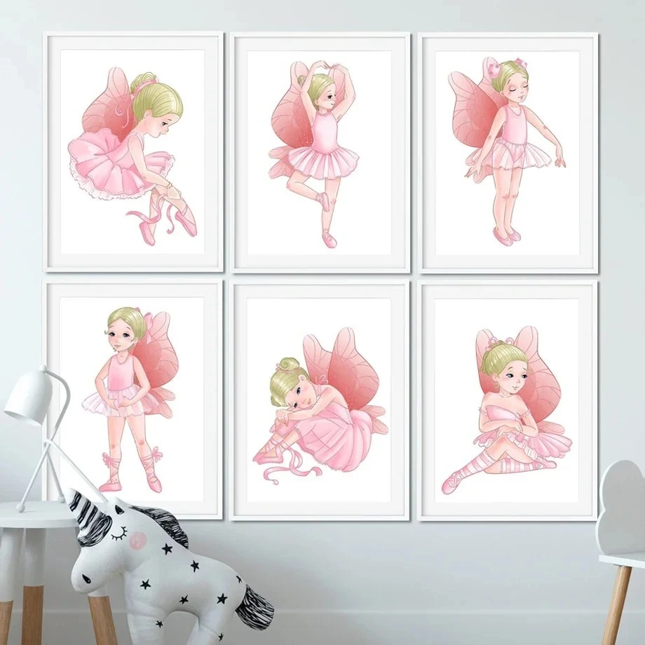 ภาพวาดบนผืนผ้าใบลายเด็กหญิงบัล - Baby Nursery Pink บทวิจารณ์และราคา