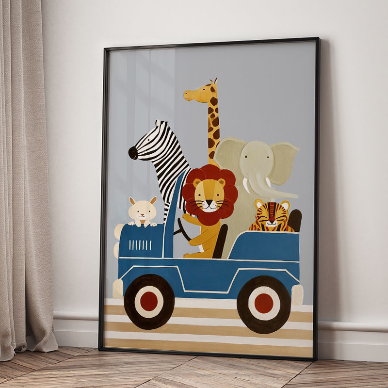 ภาพวาดการ์ตูนสัตว์ตลกๆ สำหรับต - Baby Nursery Images บทวิจารณ์และราคา