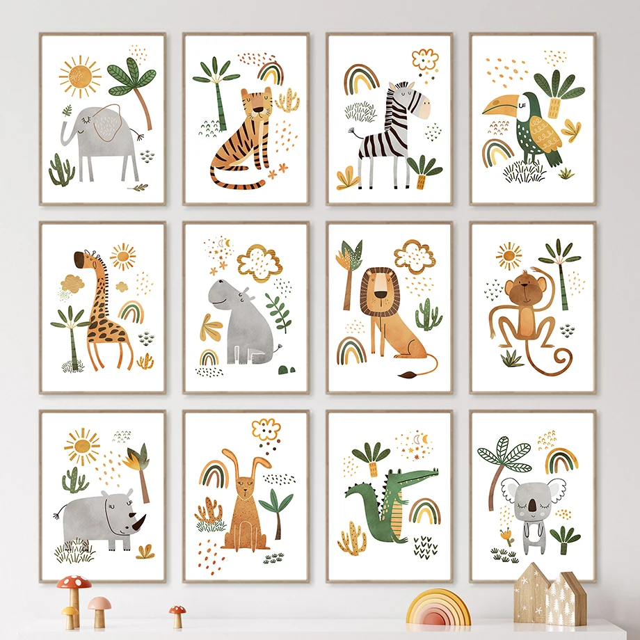 ยีราฟช้าง Tiger ZEBRA Toucan ส - Baby Nursery Giraffe บทวิจารณ์และราคา