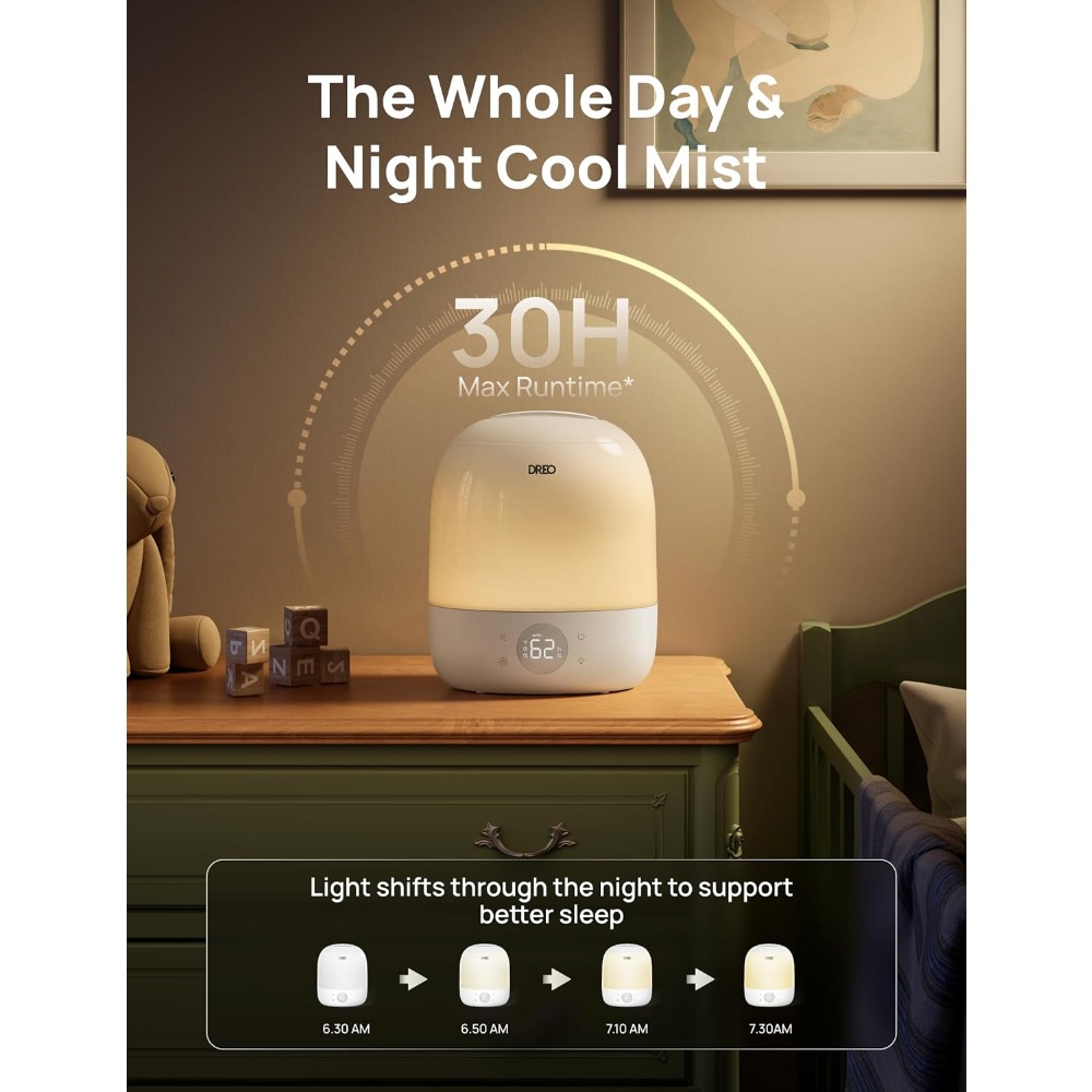 เครื่องเพิ่มความชื้นอัจฉริยะสำ - Baby Nursery Humidifier บทวิจารณ์และราคา