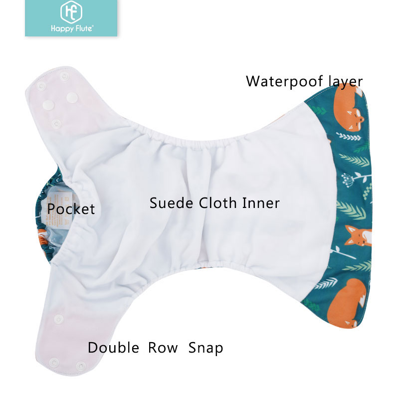 HappyFlute 8 ผ้าอ้อม + 8 แทรกผ - Diaper Pail Odor บทวิจารณ์และราคา