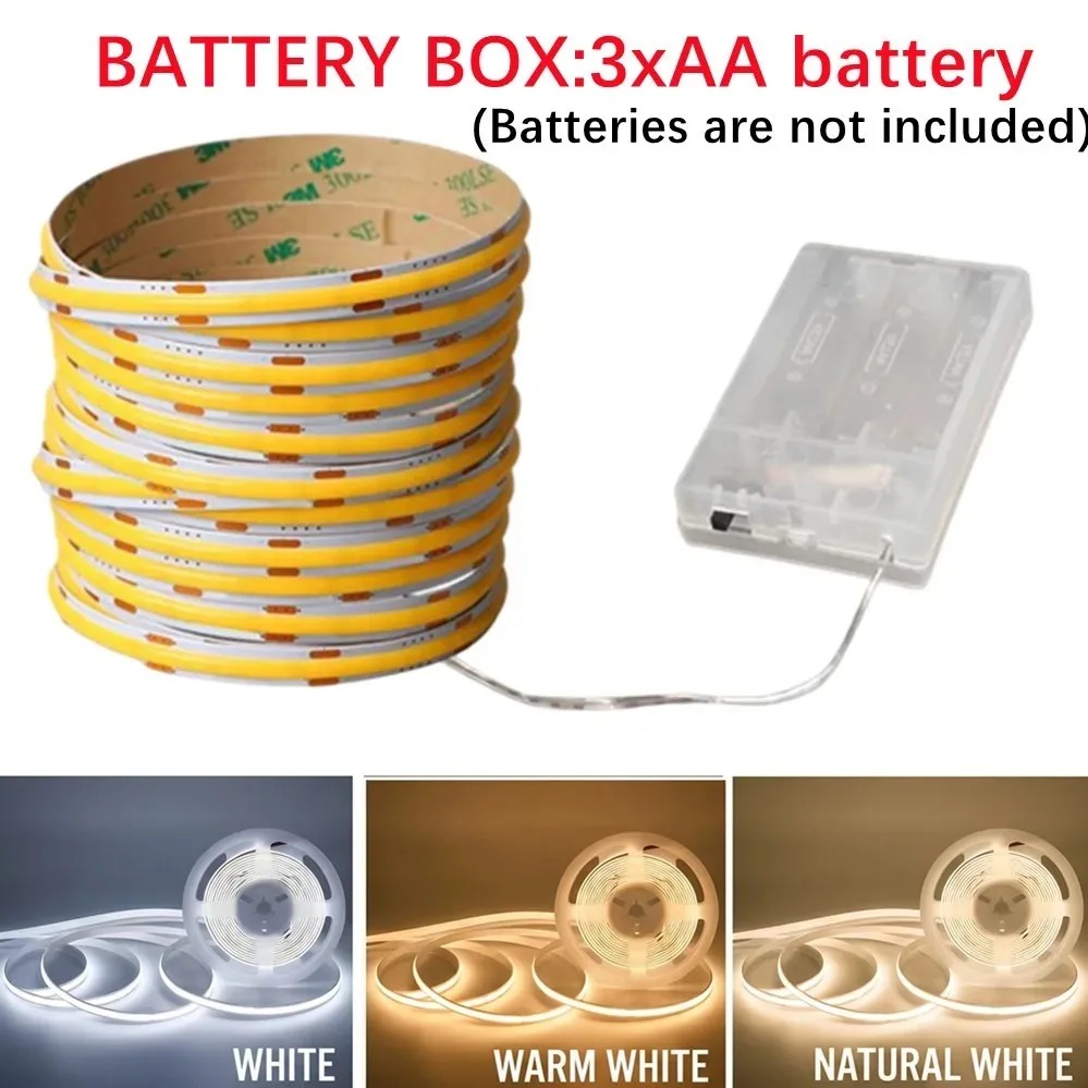 3AA แบตเตอรี่ 5V COB LED Strip - Drawer Dresser White บทวิจารณ์และราคา
