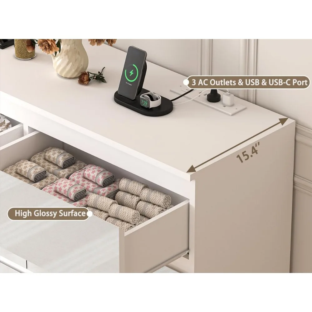 ตู้ลิ้นชักขนาดใหญ่ 70 นิ้ว 9 ล - Drawer Dresser White บทวิจารณ์และราคา