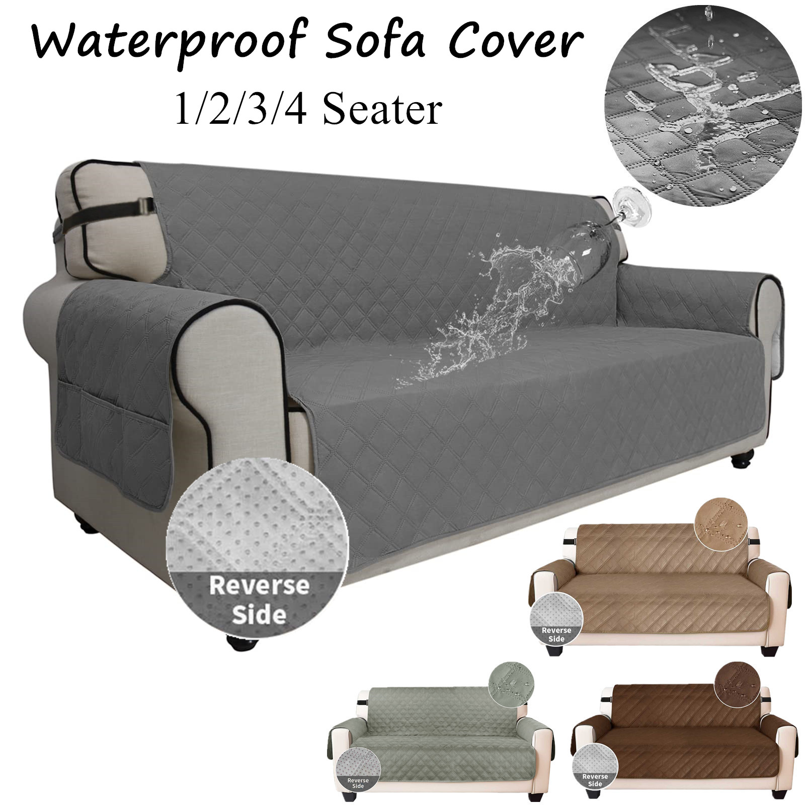 โซฟากันน้ํา REVERSIBLE Quilted - Baby Nursery Chair บทวิจารณ์และราคา