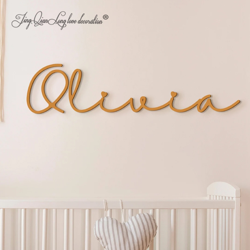 ป้ายชื่อเด็กทำจากไม้แบบกำหนดเอ - Baby Nursery Artwork บทวิจารณ์และราคา
