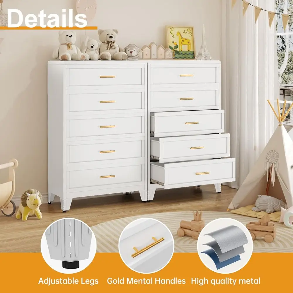 ตู้ลิ้นชัก 5 ชั้นสำหรับห้องนอน - Drawer Dresser White บทวิจารณ์และราคา