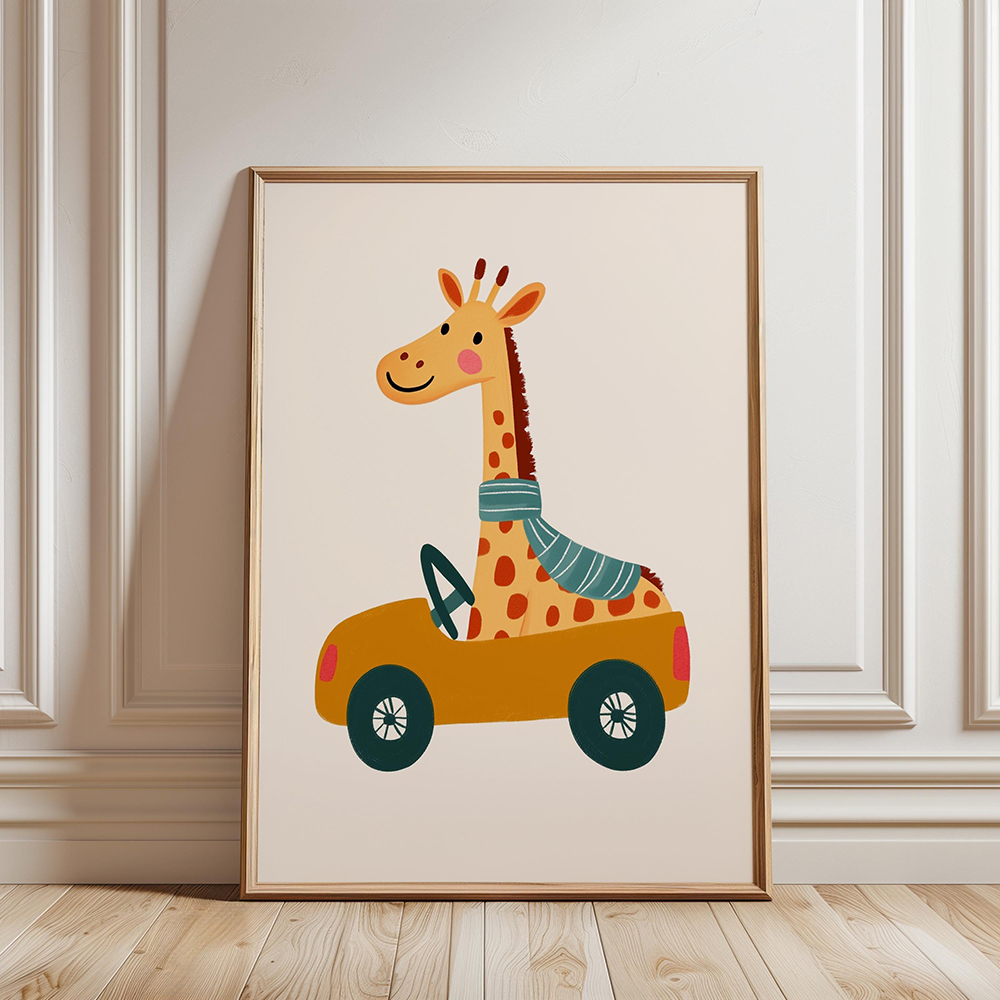 Circus Monkey Wall Art วันเกิด - Baby Nursery Giraffe บทวิจารณ์และราคา