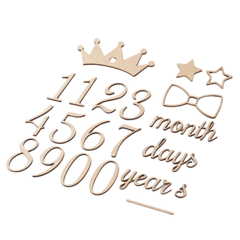 ไม้ Milestones หมายเลขและ Word - Baby Nursery Keepsake บทวิจารณ์และราคา